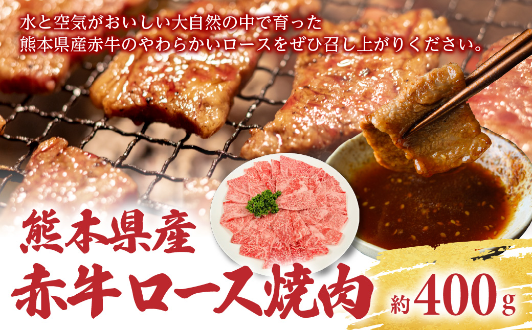 熊本県産 赤牛 ロース焼肉 約400g