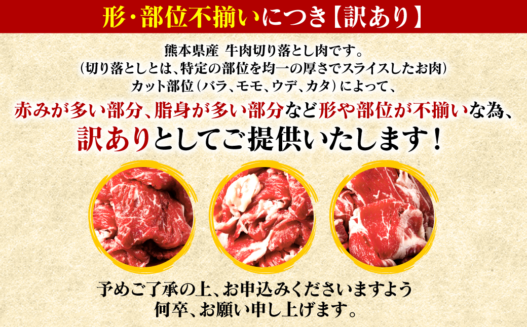 【訳あり】 氷温(R)熟成 熊本県産 牛肉 切り落とし 1.2kg 氷温熟成
