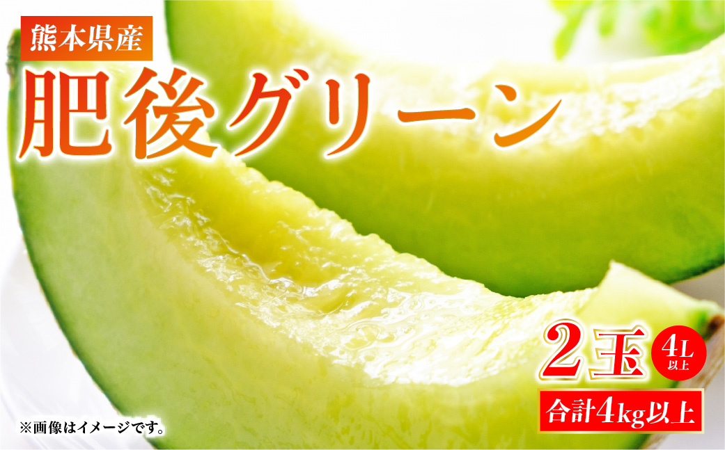 肥後グリーン 2玉 4L以上(合計4kg以上) メロン 果物 フルーツ