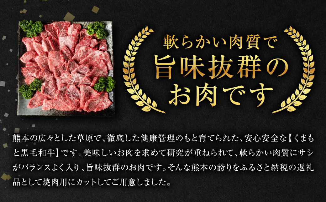 【定期便3回】 くまもと黒毛和牛 焼肉用 400g　計3回発送