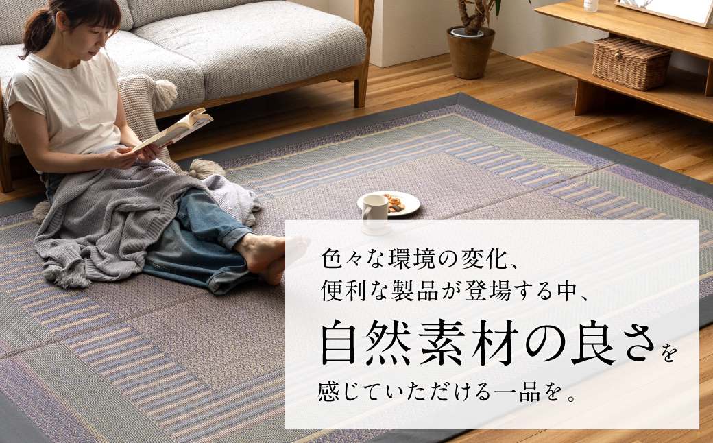 熊本県八代市産のい草を使って織り上げた茣蓙(ござ)『DXオルシャ』(サイズ：140cm×200cm)　国産 イグサ ラグ カーペット 絨毯 マット 織物 敷き物 インテリア