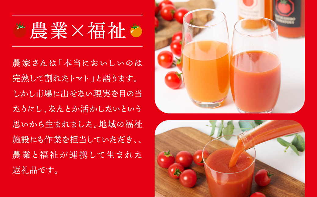 八代産完熟ミニとまとジュース 720ml（赤） 500ml（白） 2本セット トマト ミニトマト 完熟 ジュース 飲料 野菜 熊本県 八代市