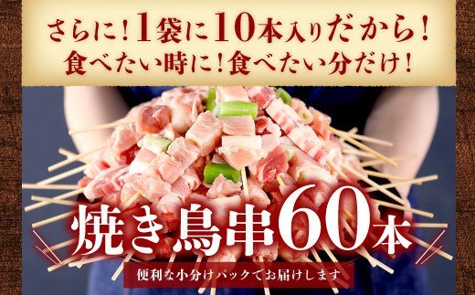 【6月発送】九州産 焼き鳥 セット 60本 やきとり BBQ
