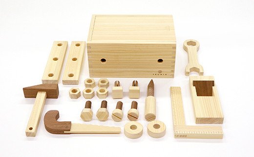 八代市産材 IKONHI 大工 セット 12種 木工玩具 おもちゃ