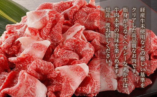 熊本県産 GI認証取得 くまもとあか牛 切り落とし 合計1kg 牛肉 モモ バラ ウデ クビ