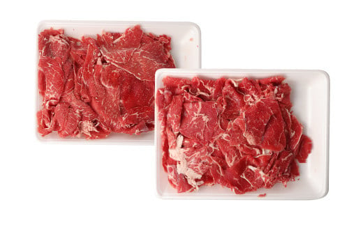 【6カ月定期便】 赤牛 切り落とし 1kg (500g×2パック)×6回 牛肉 お肉 定期