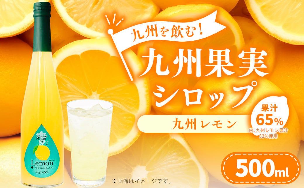 九州を飲む！九州果実 シロップ 九州レモン 500ml 1本 約25杯分 レモン フルーツ 果物 ジュース