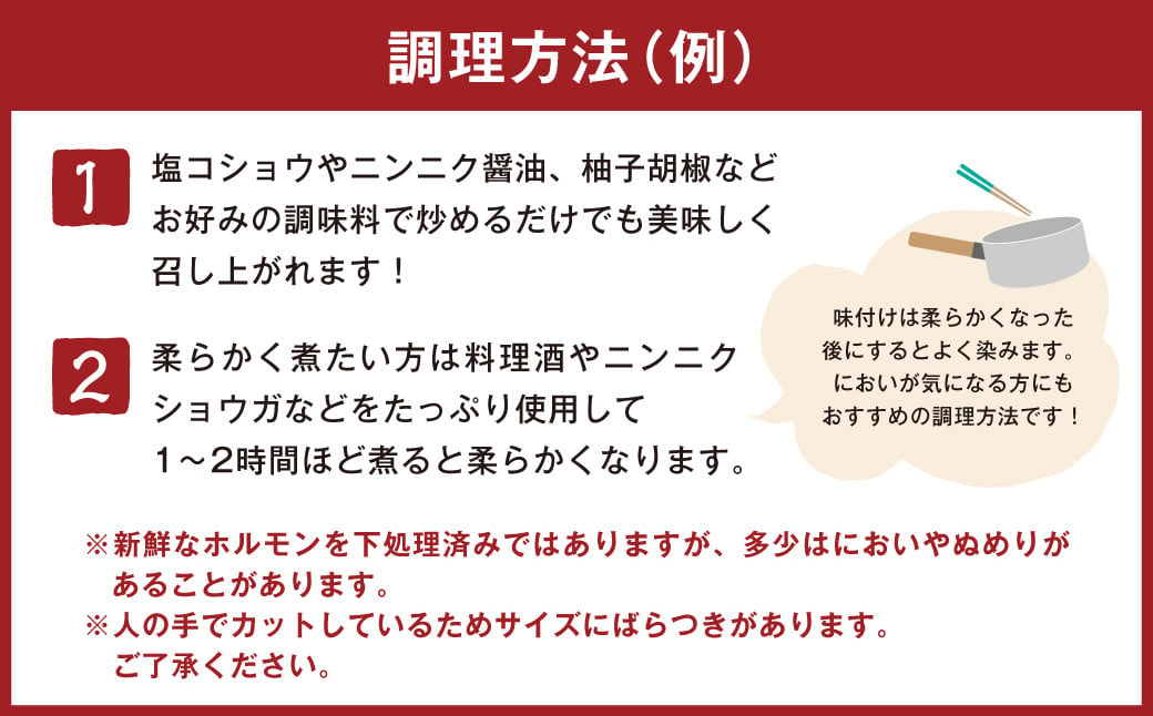 【生セット】豚ホルモン4種＆社長自家製甘辛タレセット 計約1.7kg（約5～6人分前） 