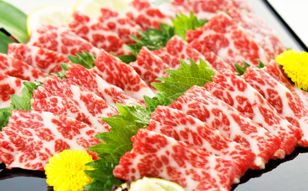 【定期便3回】 特上トロ 馬刺し スライス 約200g （約100g×2） 計約600g 熊本 馬肉 馬刺 霜降り 冷凍