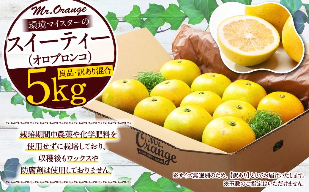 環境マイスターのスイーティー （オロブロンコ） 良品・訳あり混合 5kg【2025年12月上旬〜2026年2月下旬順次発送】 果物 くだもの フルーツ