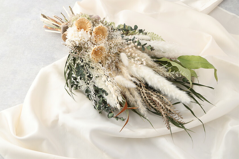 ドライフラワースワッグ Special ホワイト 1束 ドライフラワー スワッグ デザインおまかせ フラワーアレンジ インテリア 花 送料無料《90日以内に出荷予定(土日祝除く)》