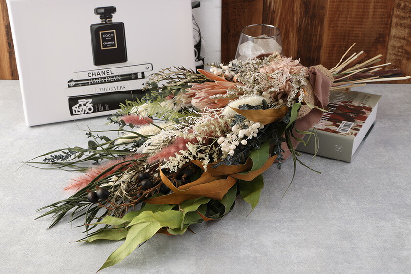 ドライフラワースワッグ Special ピンク 1束 ドライフラワー スワッグ デザインおまかせ フラワーアレンジ インテリア 花 送料無料《90日以内に出荷予定(土日祝除く)》