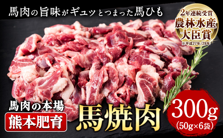 馬ひも焼肉用300g（50g×6袋） 肉 馬ひも 馬肉 《30日以内に出荷予定(土日祝除く)》