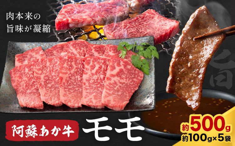 阿蘇あか牛 モモ 合計約500g 約100g×5袋 株式会社LARKS《30日以内に出荷予定(土日祝除く)》お肉 和牛 あか牛 焼肉 熊本県産 九州産 国産 冷凍 送料無料
