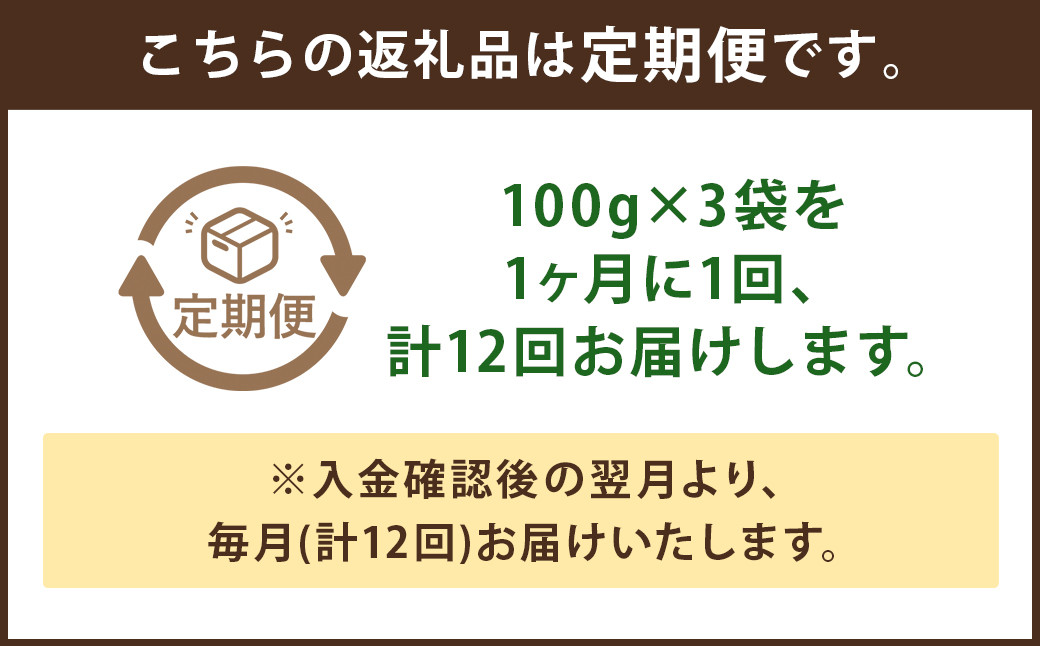 【12回定期便】白金の森農園栽培 菊芋チップス 計3.6kg(100g×3袋×12ヶ月) 菓子