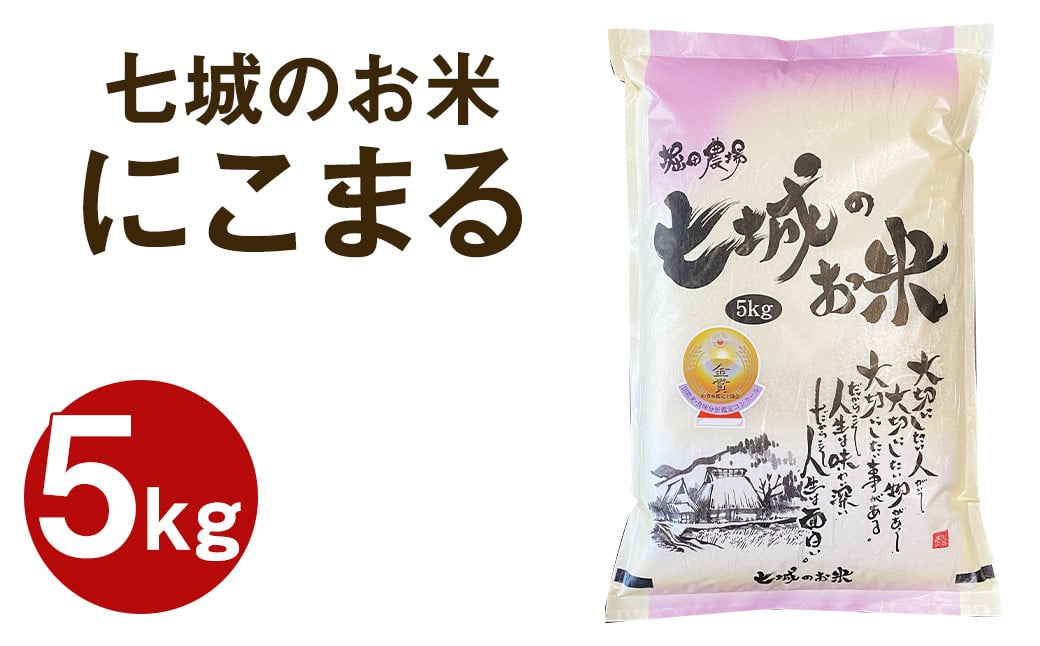 【令和6年産】 七城のお米 にこまる 5kg 米 白米 精米 こめ コメ お米 ごはん ご飯 菊池米食味コンクール金賞受賞