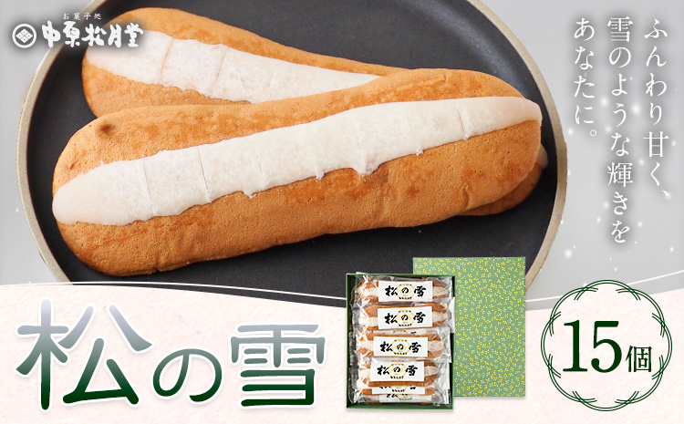 菊池銘菓 松の雪 15個入 1箱 有限会社中原松月堂《30日以内に出荷予定(土日祝除く)》 熊本県 菊池市 スイーツ デザート ボーロ 個包装 お菓子 焼き菓子