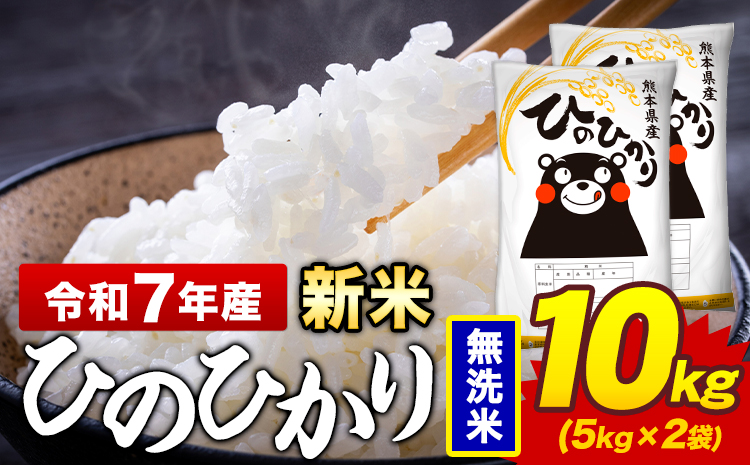 新米 令和7年産 無洗米 米 ひのひかり 10kg《7-14日以内に出荷予定(土日祝除く)》熊本県 菊池市 国産 熊本県産 精米 無洗米 送料無料 ヒノヒカリ こめ お米