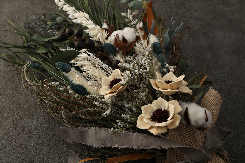 ドライフラワースワッグ Special ブルー 1束 ドライフラワー スワッグ デザインおまかせ フラワーアレンジ インテリア 花 送料無料《90日以内に出荷予定(土日祝除く)》