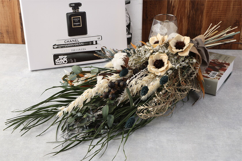 ドライフラワースワッグ Special ブルー 1束 ドライフラワー スワッグ デザインおまかせ フラワーアレンジ インテリア 花 送料無料《90日以内に出荷予定(土日祝除く)》