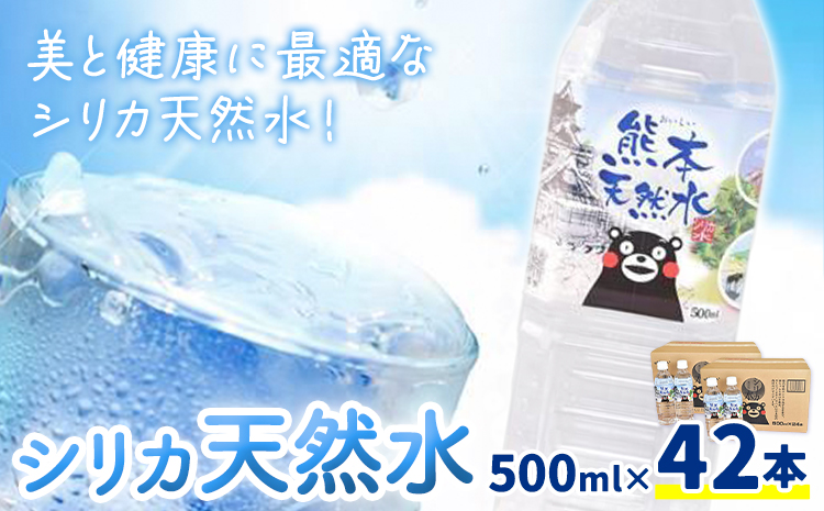 シリカ天然水 500ml×42本 株式会社Foody's《30日以内に出荷予定(土日祝除く)》熊本県 菊池市 シリカ水 飲料水 ミネラルウォーター 水 軟水 鉱水 ペットボトル