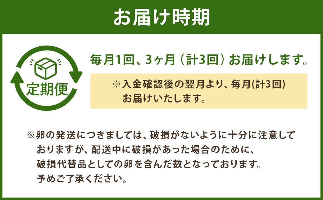 【3回定期便】 にんにくたまご 30個 （1ケース）×3回 合計90個 卵 たまご タマゴ 鶏卵 熊本県産 国産