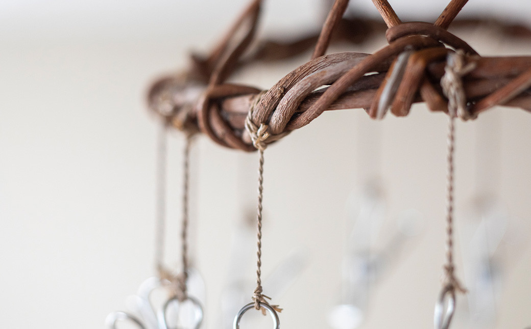 【ふるさと納税】熊本県産 クリップハンガー 手作り ハンドメイド《90日以内に出荷予定(土日祝除く)》 ハンガー 直径約25cm ナチュラル素材 壁掛け