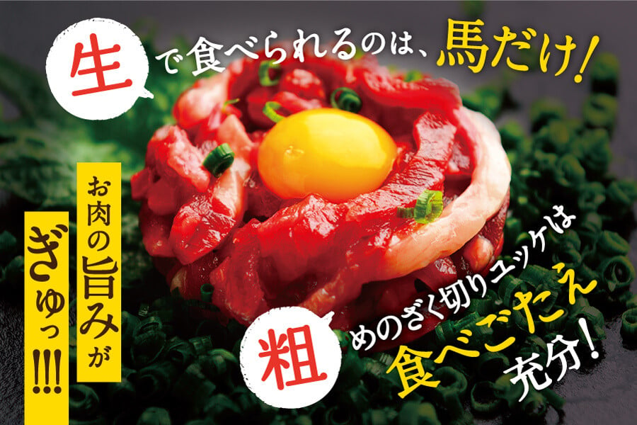 熊本 馬肉ユッケ 10人前 500g（50g×10パック）専用タレ付き 馬刺し 馬肉 肉 お肉