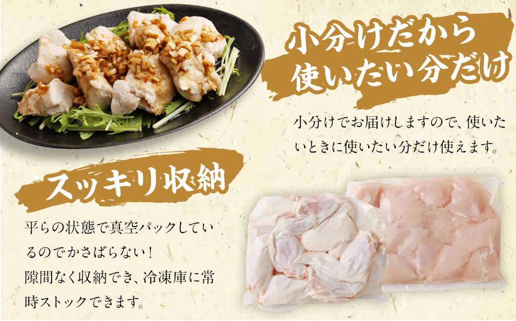 九州産 若鶏もも肉(約310g×3袋)・手羽先セット(約500g×3袋) 合計約2.4kg