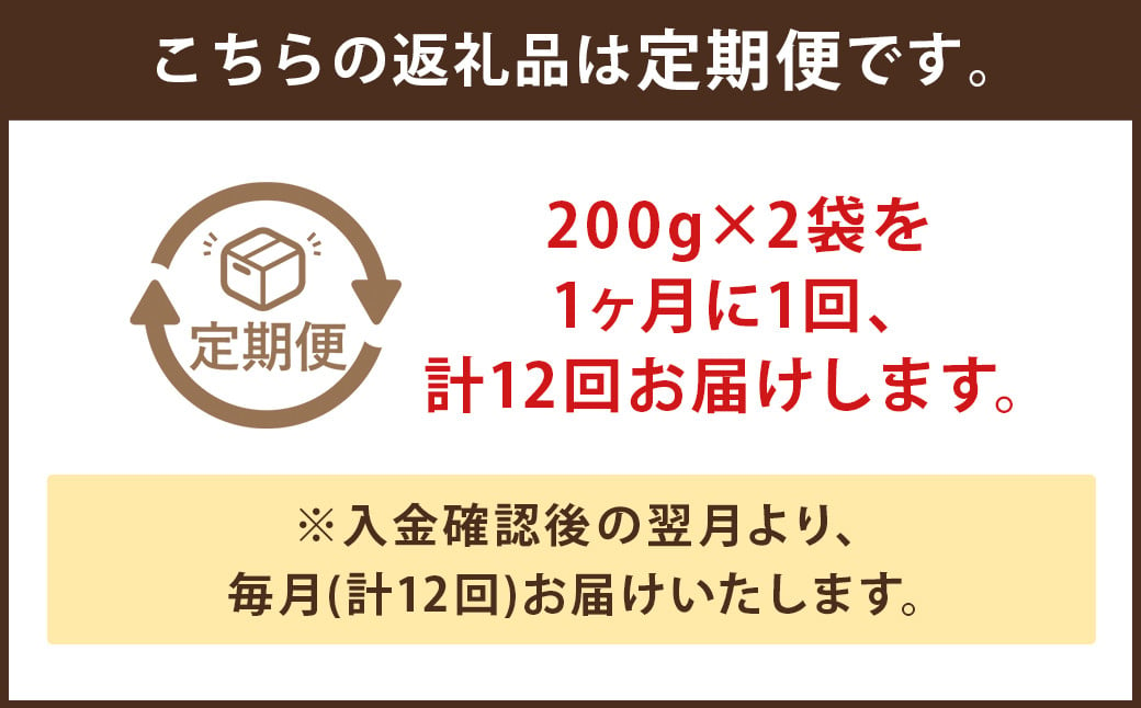 【12回定期便】白金の森農園栽培 菊芋チップス 計4.8kg(200g×2袋×12ヶ月) 菓子