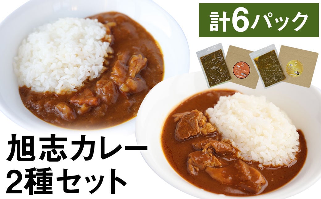 お肉の達人 旭志 カレーセットA 2種 計6パック（各200g×3パック）