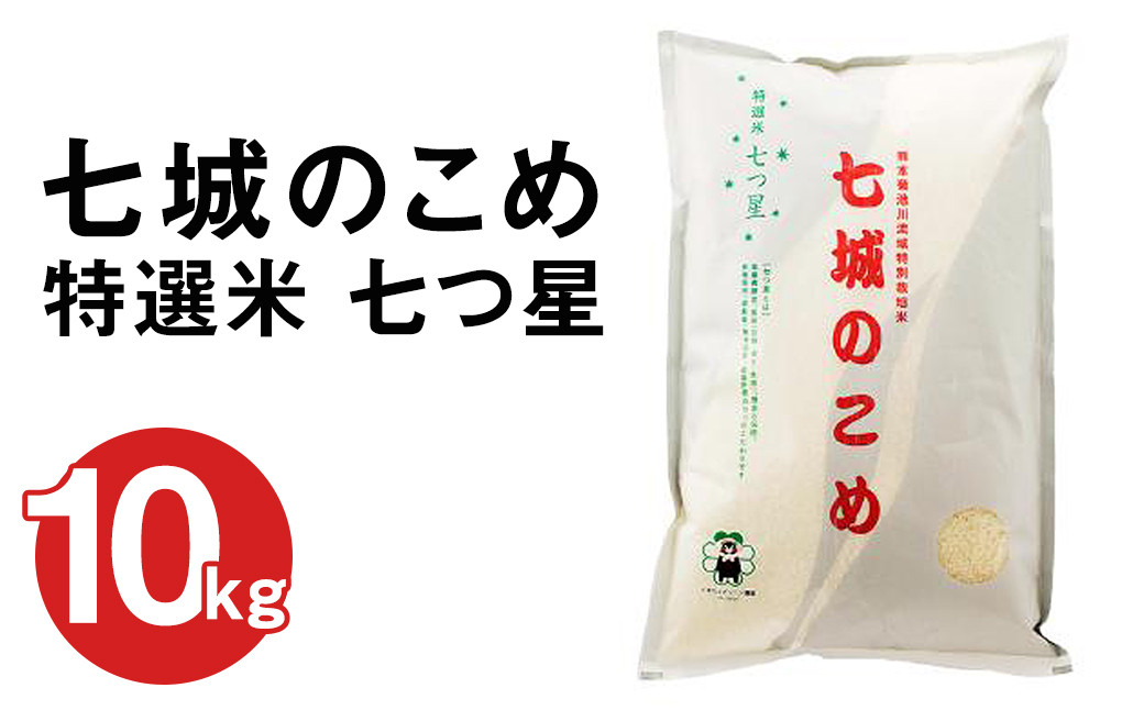 【令和6年産】 七城のこめ 特選米 七つ星 精米 計10kg（5kg×2袋）ヒノヒカリ 白米 九州産 熊本県産