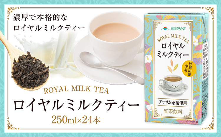 常温保存可能 ロイヤルミルクティー 250ml × 24本 1ケース 合同会社たべたせいか《30日以内に出荷予定(土日祝除く)》熊本県 菊池市 紅茶 ミルクティー らくのうマザーズ ドリンク 飲み物 飲料 セット 紙パック 常温保存可能 ロングライフ 熊本県産