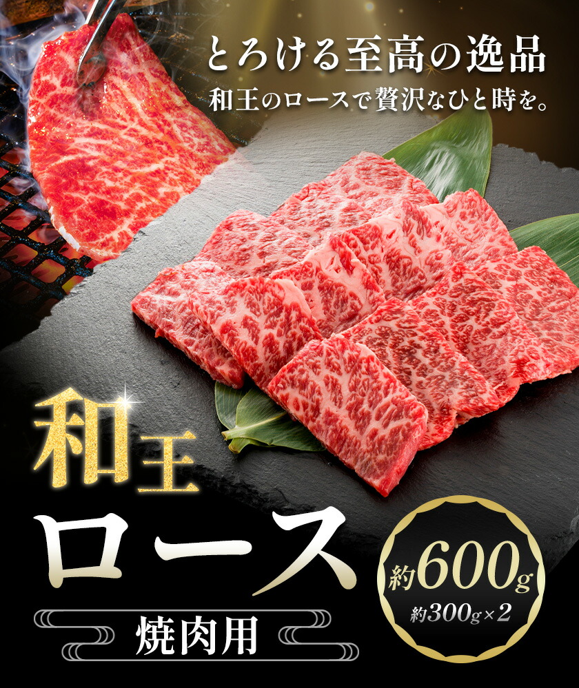 和王 ロース 焼肉用 約600g 約300g×2パック 菊池地域農業協同組合(JA菊池まんまキッチン)《90日以内に出荷予定(土日祝除く)》熊本県 菊池市 くまもと黒毛和牛 和牛 牛肉 お肉 焼き肉 熊本県産 九州産 国産 冷凍 送料無料