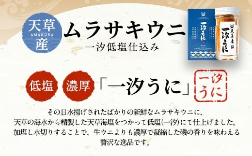 天草産ムラサキウニだらけ　豪華3本セット　(一汐低塩仕込み/60g)