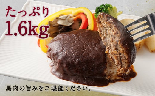 タテガミ 入り 馬肉 ハンバーグ (デミソース含む) 200g×8個