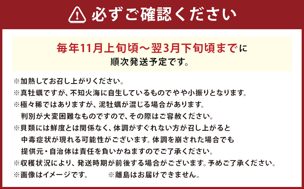 活き天草真牡蠣 2kg（100g以上×20個）加熱用【11月上旬～翌年3月下旬発送予定】かき 牡蠣 カキ