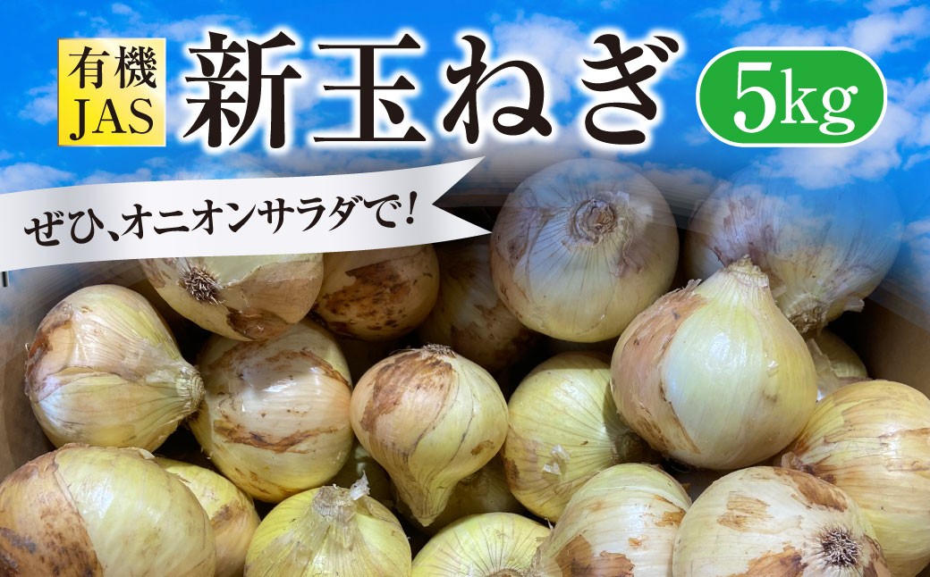 【先行受付】 有機JAS 新玉ねぎ 5kg 玉ねぎ 新たまねぎ 玉葱 たまねぎ 新玉 新玉葱 野菜【2027年3月上旬から4月上旬発送予定】