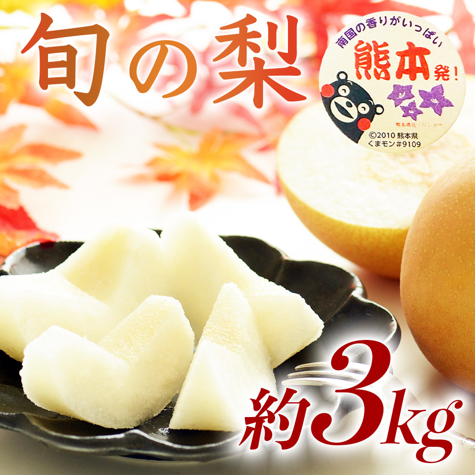 先行予約 旬の梨 品種おまかせ  約3kg（4〜12玉）【2026年8月上旬〜2026年10月中旬配送予定】梨 なし ナシ 幸水 豊水 秋月 新高 新興 秋麗 甘太 凛果 にっこり 愛宕 果物 フルーツ くだもの おまかせ 国産 熊本県 日本フルーツ