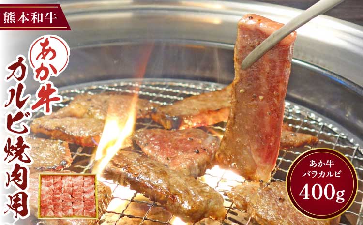 焼肉 焼肉用 カルビ あか牛 和牛 牛肉 肉 バラ バラカルビ 400g 熊本 国産 九州 自社牧場 直送 甘み 旨み 霜降り 赤身 ジューシー BBQ バーベキュー キャンプ 鉄板焼き おうち焼肉 冷凍 お取り寄せ グルメ ギフト 贈答 贈り物 三協畜産