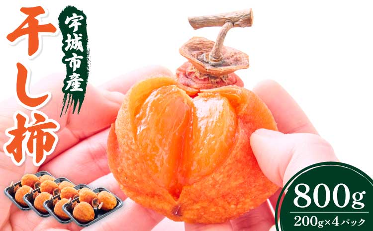 干し柿 200g×4パック 合計800g 2025年12月中旬から2026年2月上旬頃発送予定 干柿 柿 ドライフルーツ 自然食品 伝統食 お茶菓子 九州産 熊本県産 宇城市産