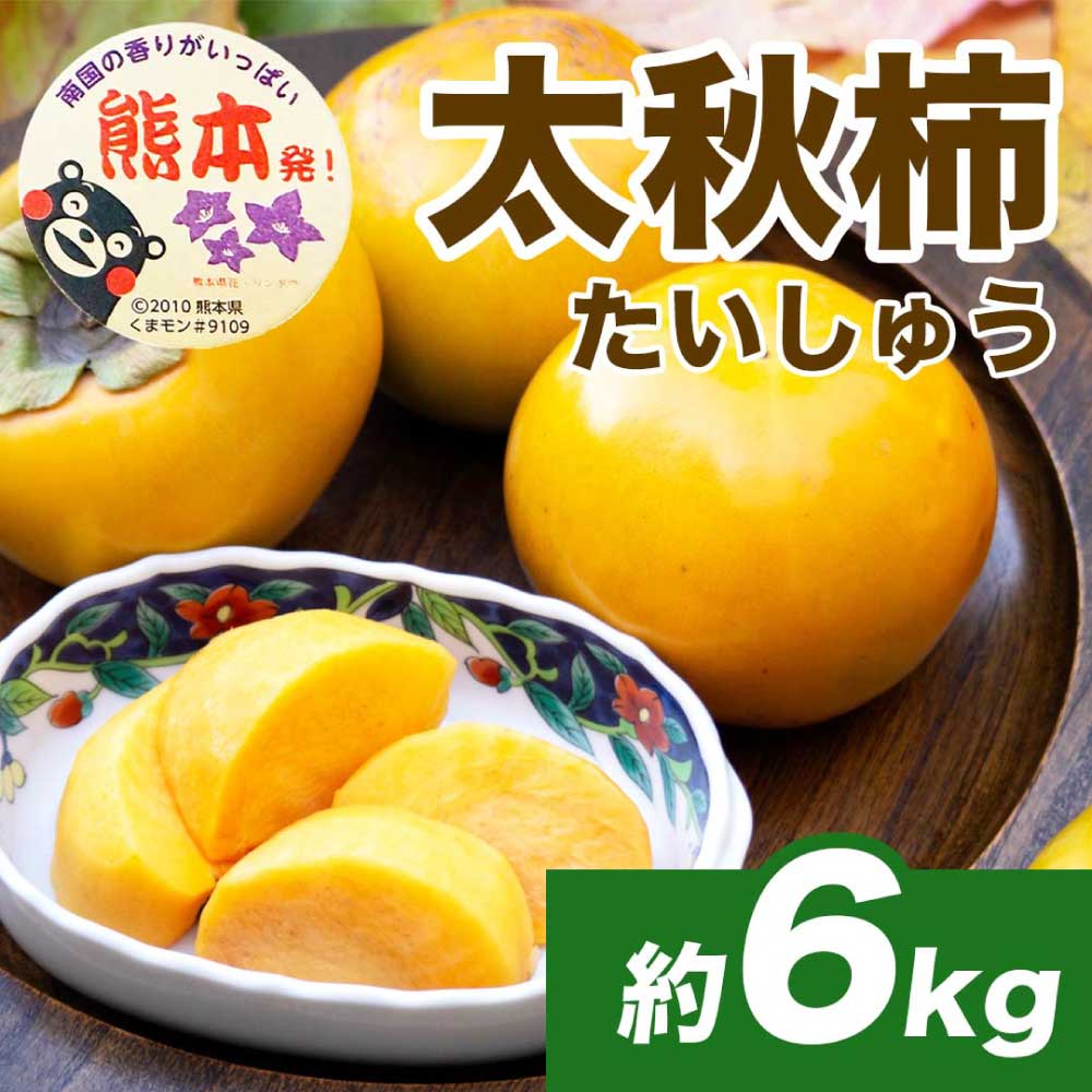 先行予約 太秋柿 約6kg (16〜30玉) 【2026年9月上旬〜10月下旬配送予定】柿 かき 果物 フルーツ くだもの 柑橘 柑橘類 フルーツ 国産 熊本 熊本県 九州 産地直送 日本フルーツ