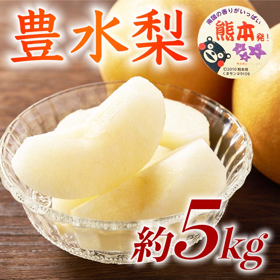 先行予約 豊水梨 約5kg（6〜18玉） 【2026年8月上旬〜2026年8月下旬配送予定】 梨 なし 和梨 豊水 国産 熊本県 熊本 九州 産地直送 果汁 たっぷり フレッシュ 日本フルーツ
