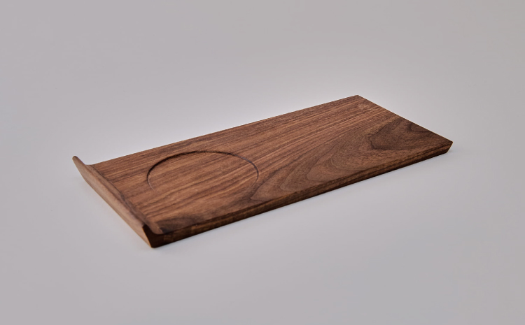 カフェトレイ 3点セット ウォールナット パープルハート 栃 幅:26cm 奥行き:12cm 高さ:2cm(トレイ厚さ:1cm) 重さ:約300g×3枚 ティータイム ソーサートレイ トレイ 手作り 木目 天然木 熊本県 宇城市