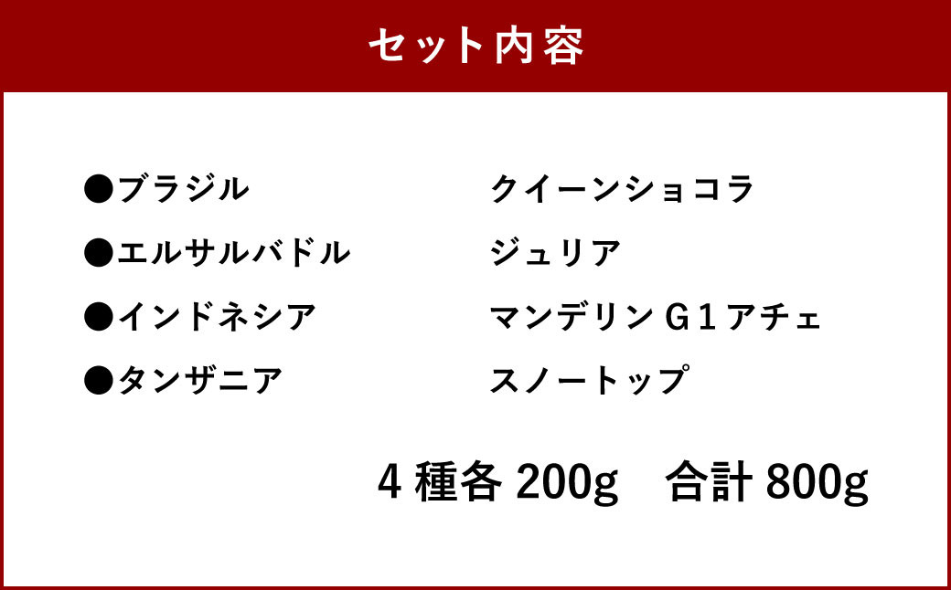 【豆】スペシャリティコーヒー コーヒー ベルト 4点 セット