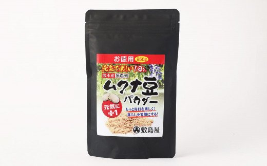 熊本県宇城市産 ムクナ豆 （八升豆） パウダー 250g×1袋 美容 健康|JAL