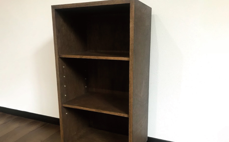 3段ボックス オーク 幅:45cm 奥行き:30cm 高さ:90cm 重さ:9kg 木製 ウッド 棚 オープンシェルフ 可動棚 巾木 インテリア 家具 シンプル ギフト 贈り物 プレゼント 熊本県 宇城市