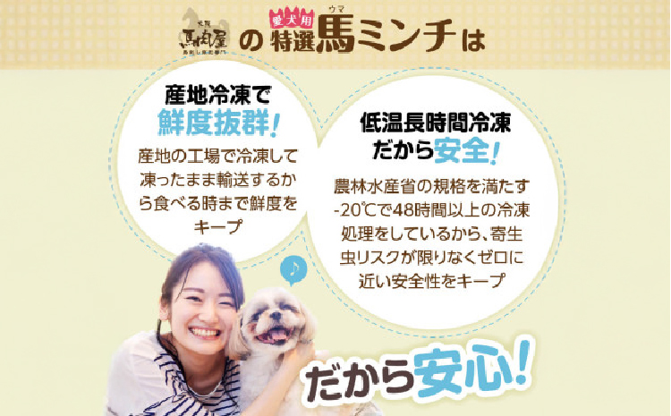 特選馬ミンチ45g 8パックセット ワンちゃん大喜び 馬肉ミンチ 犬用ミンチ 冷凍ミンチ 高タンパク 栄養満点 小分けパック 熊本県 宇城市 大阪馬肉屋TMP