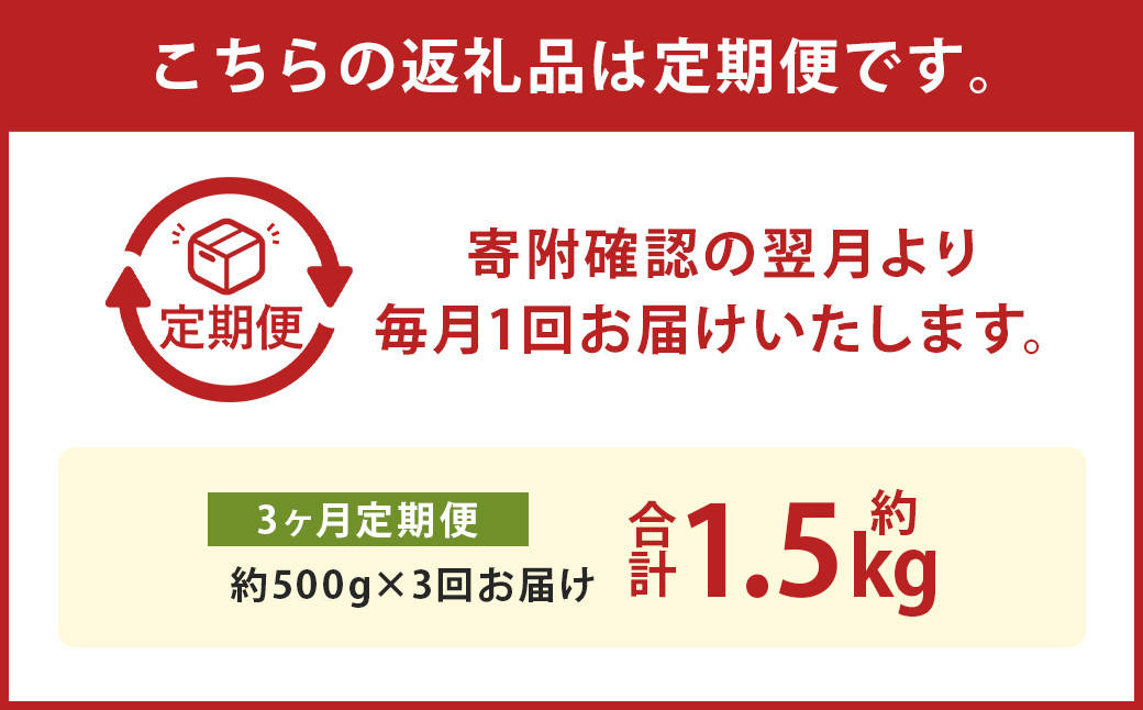 【3か月定期便】熊本産 馬肉の しゃぶしゃぶ 約500g