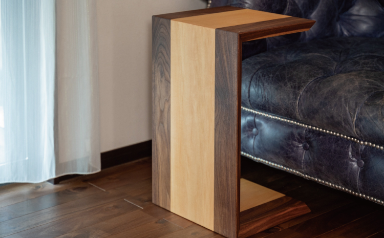 ソファテーブル 幅:35cm 奥行き:30cm 高さ:55cm 重さ:7kg ウッド サイドテーブル 机 テーブル バスウッド インテリア シンプル ギフト 贈り物 プレゼント 熊本県 宇城市